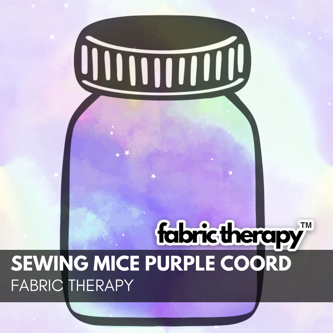 R24 - Sewing Mice Purple Ink Coord -  Pre-Order