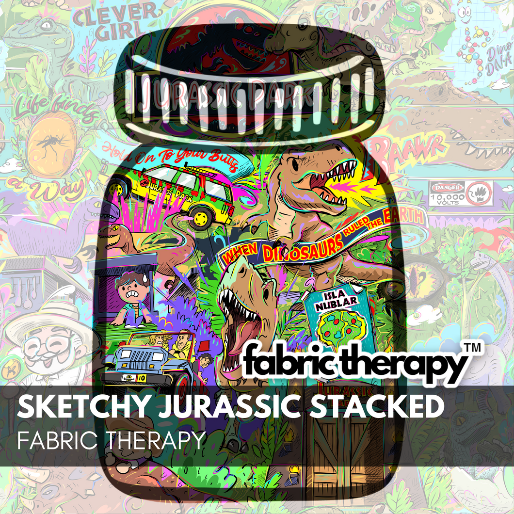 Sketchy Jurassic Stacked - R17 Parks & Movies - PRE-ORDER