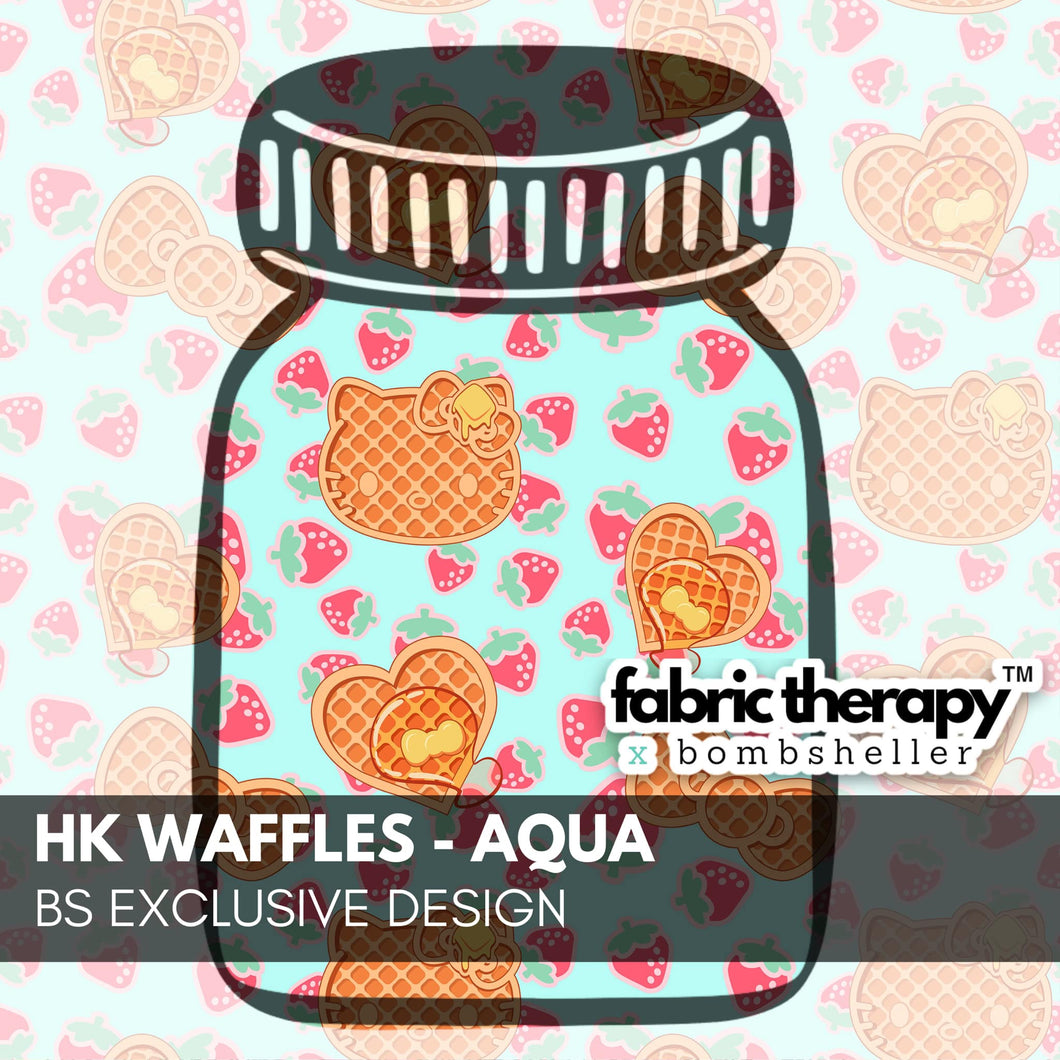 HK Waffles - Aqua - BS3 - Fabric Therapy™️ x Bombsheller Collection - PRE-ORDER