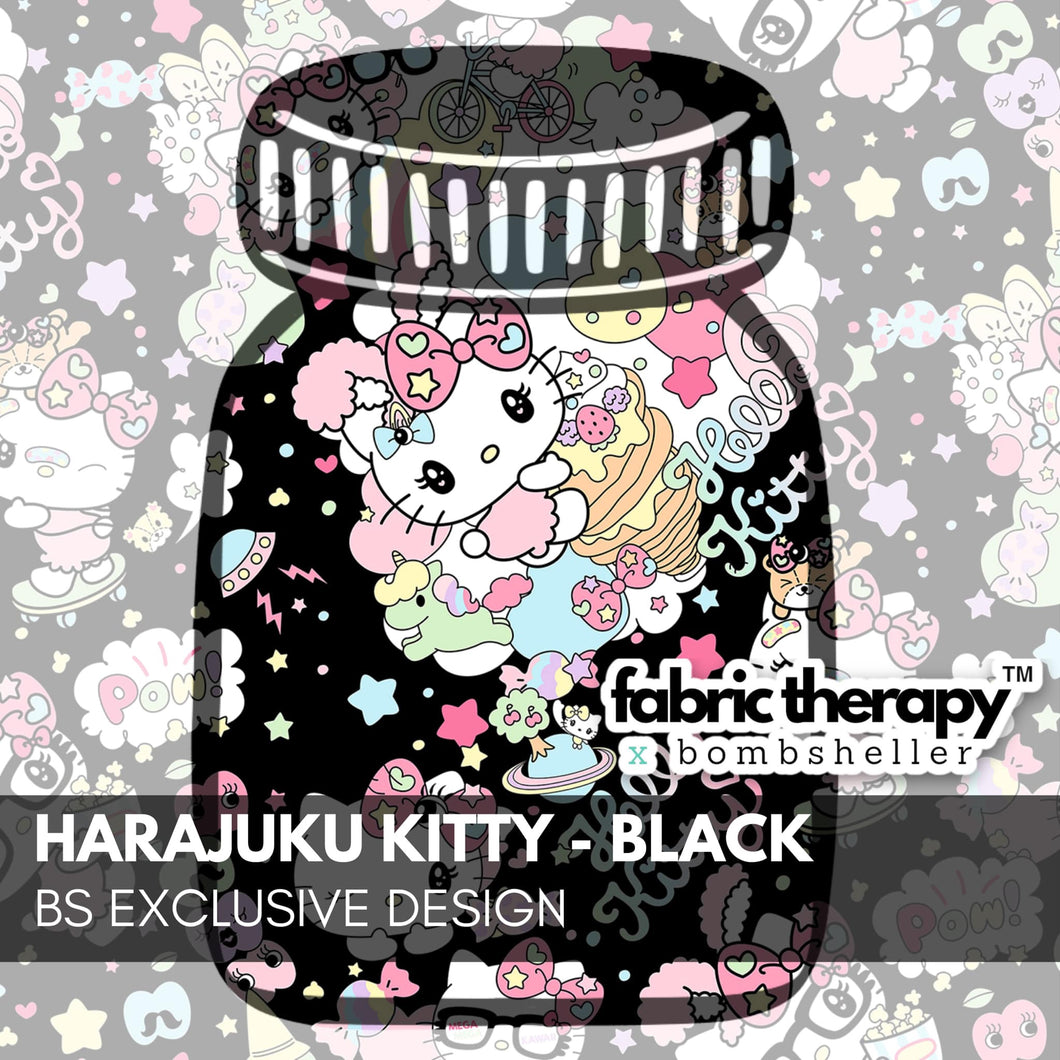 Harajuku Kitty - Black - BS3 - Fabric Therapy™️ x Bombsheller Collection - PRE-ORDER