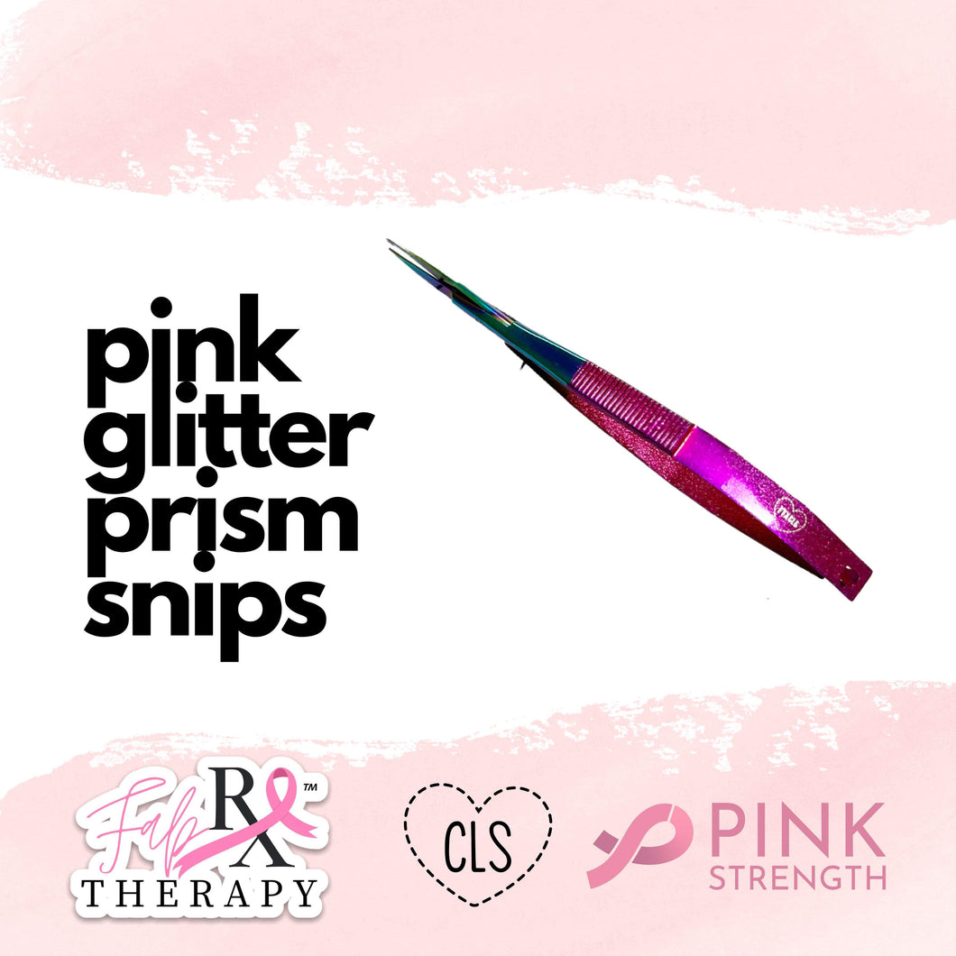 Pink Glitter Prism Snips - Pink Charity Collection - RETAIL