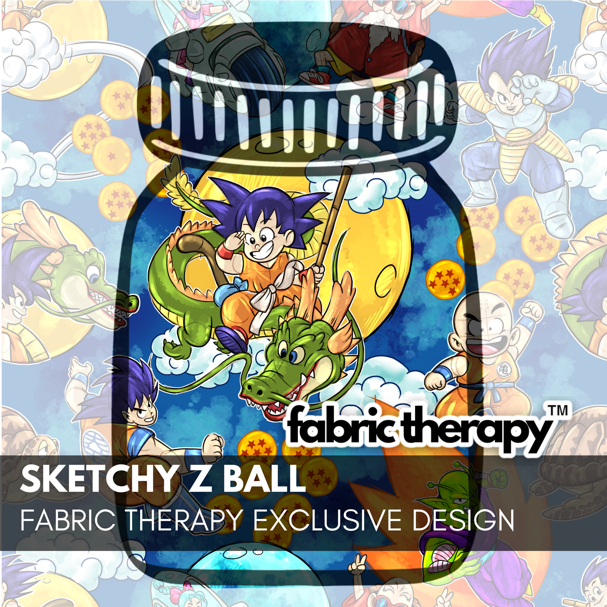 DBZ Tribute Collection - Waterproof Canvas - RETAIL – Fabric Therapy