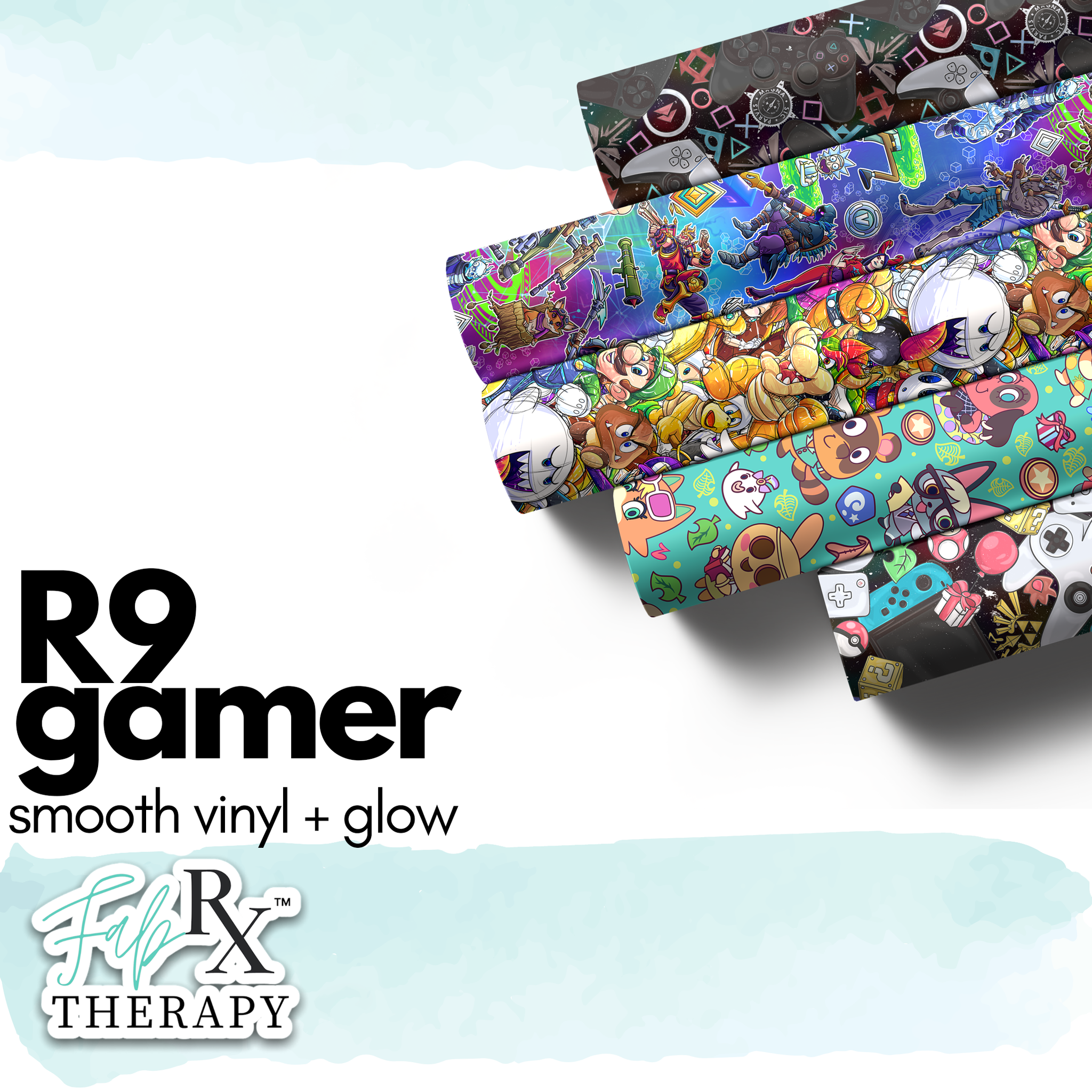 9 Gamer R9 Gamer Collection - Smooth Vinyl / Glow - RETAIL – Fabric Therapy