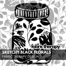 Load image into Gallery viewer, Sketchy Black Florals (White) - Fall Non-Inspired Designs - Main - PRE-ORDER
