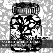 Load image into Gallery viewer, Sketchy White Florals (Black) - Fall Non-Inspired Designs - Main - PRE-ORDER
