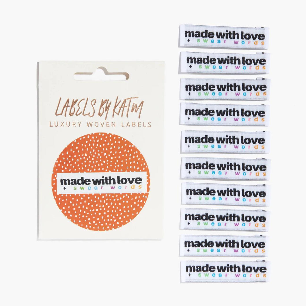 Made with Love + Swear Words - Woven Labels Retail