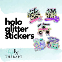 Load image into Gallery viewer, Holo Glitter Stickers - Sew Merch Fun Retail
