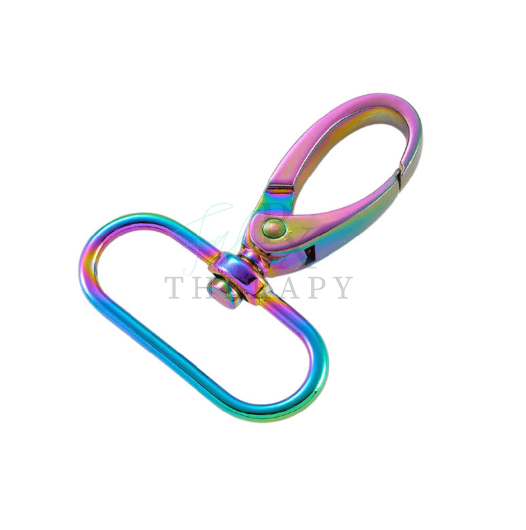 Prism Rainbow Hook Clasps - Rounded