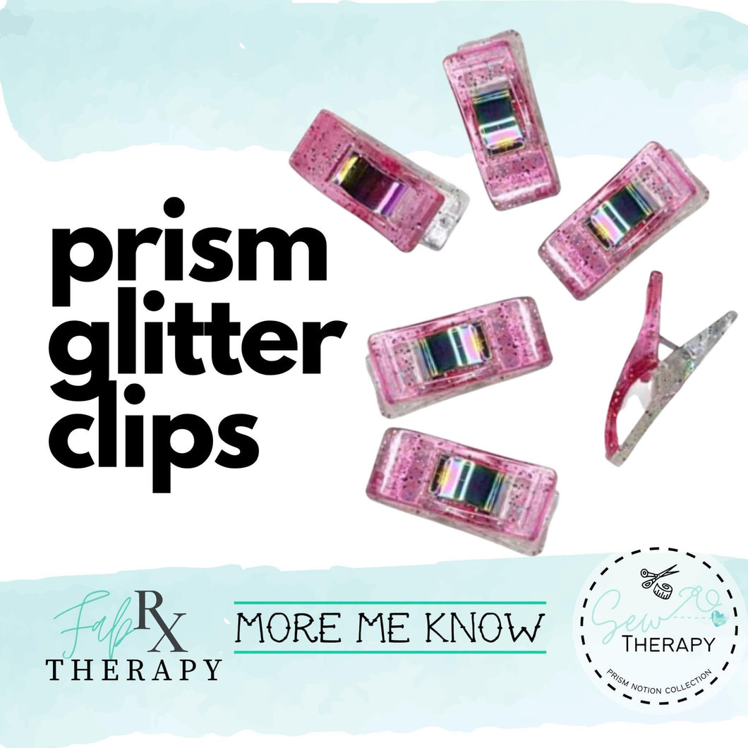 MMK Pink Rainbow Glitter Sewing Clips